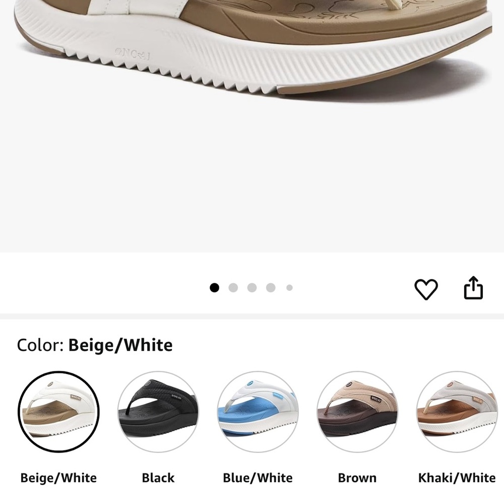 Women's Beige and White Flats